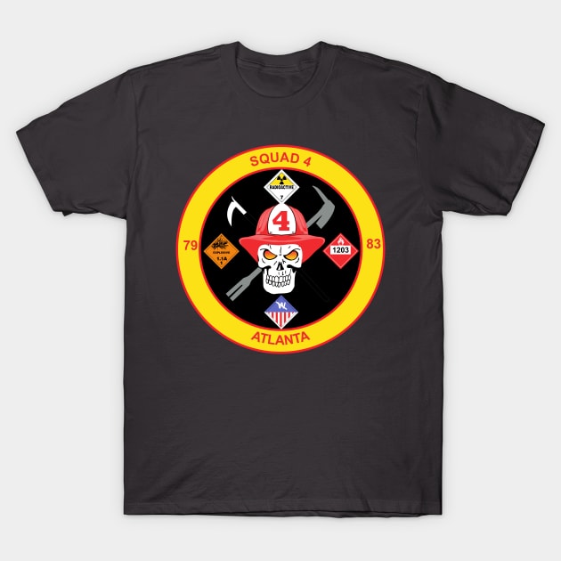 Atlanta Fire Department Squad 4 T-Shirt by LostHose